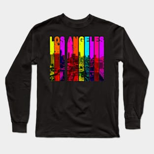 Los Angeles Nights Retro Long Sleeve T-Shirt